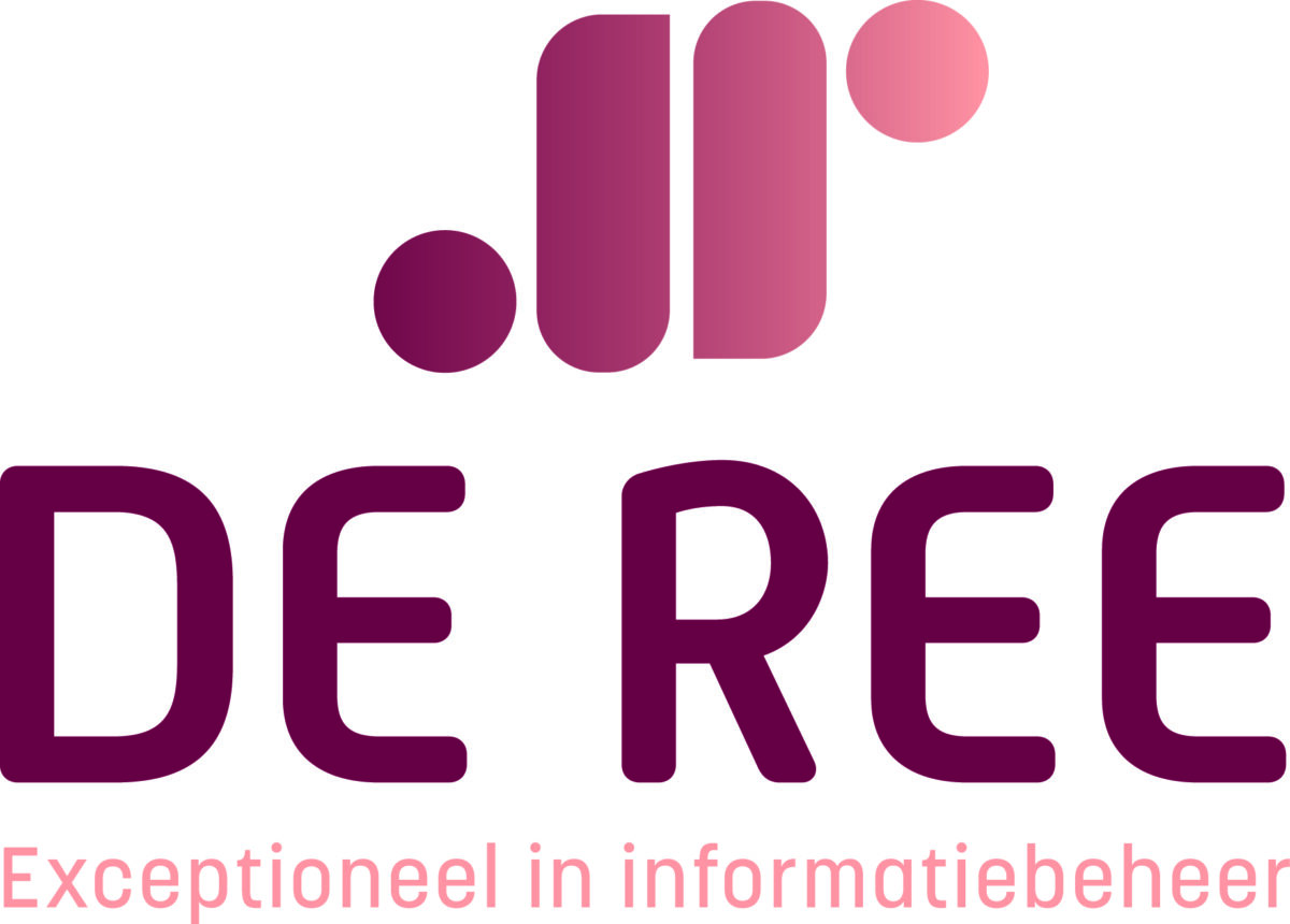 DE REE logo gestapeld met pay-off CMYK